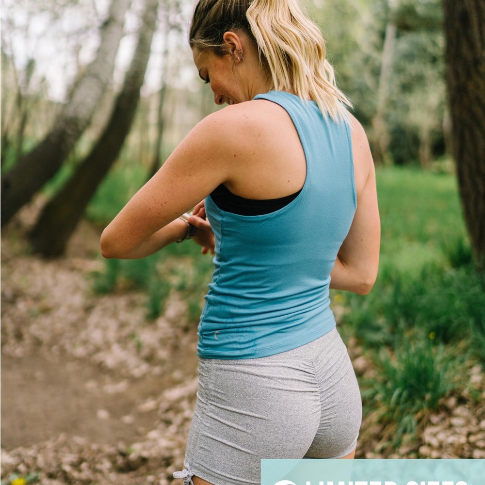 ZYIA Gray Double Scrunch Butt Shorts